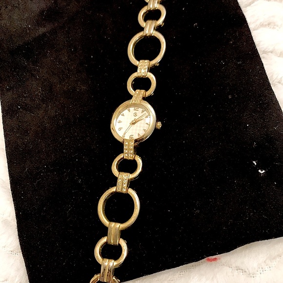 Ladies Stylish VINTAGE Gold Studded Circle Link BRACELET Watch, BY George - Picture 7 of 16